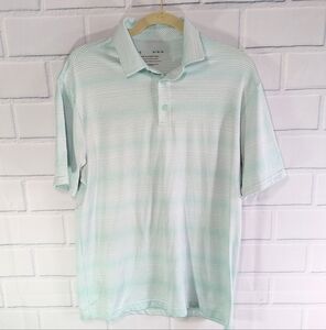 Under Armour Quick Dry Teal/White Striped Playoff Polo